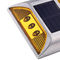 Κίτρινος τετραγωνικός 1.2V 600MAH γατών δείκτης πεζοδρομίων ματιών ηλιακός ελαφρύς, ηλιακός αυξημένος